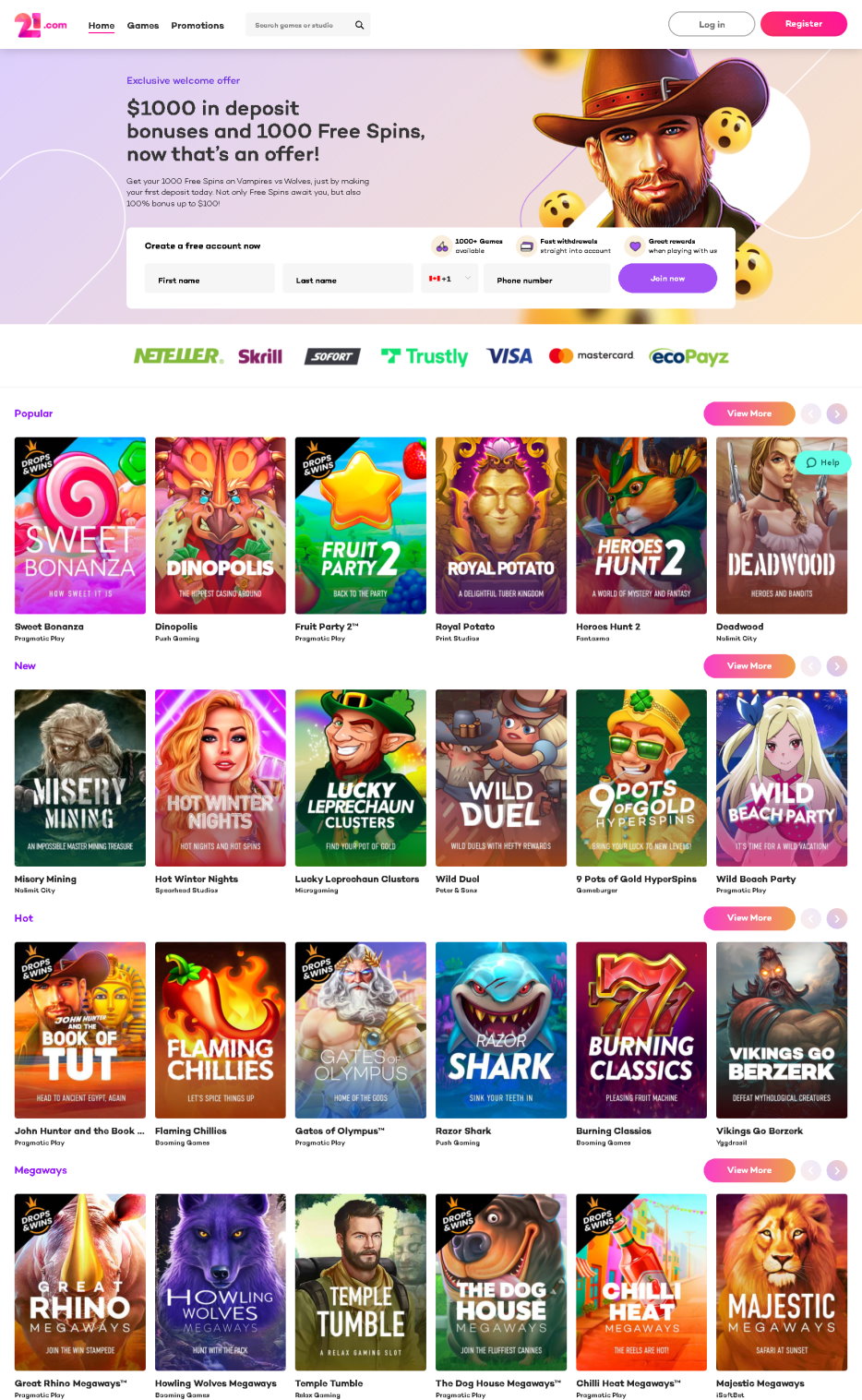 21.com Casino